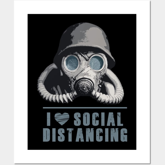 I Love social distancing Wall Art by Jose Luiz Filho